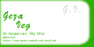 geza veg business card
