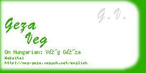 geza veg business card